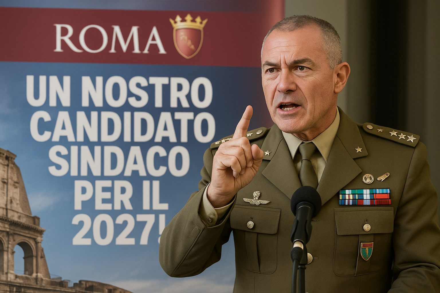 Roma, Vannacci lancia la sfida: "Un nostro candidato sindaco per il 2027!" Roma, Vannacci lancia la sfida:
