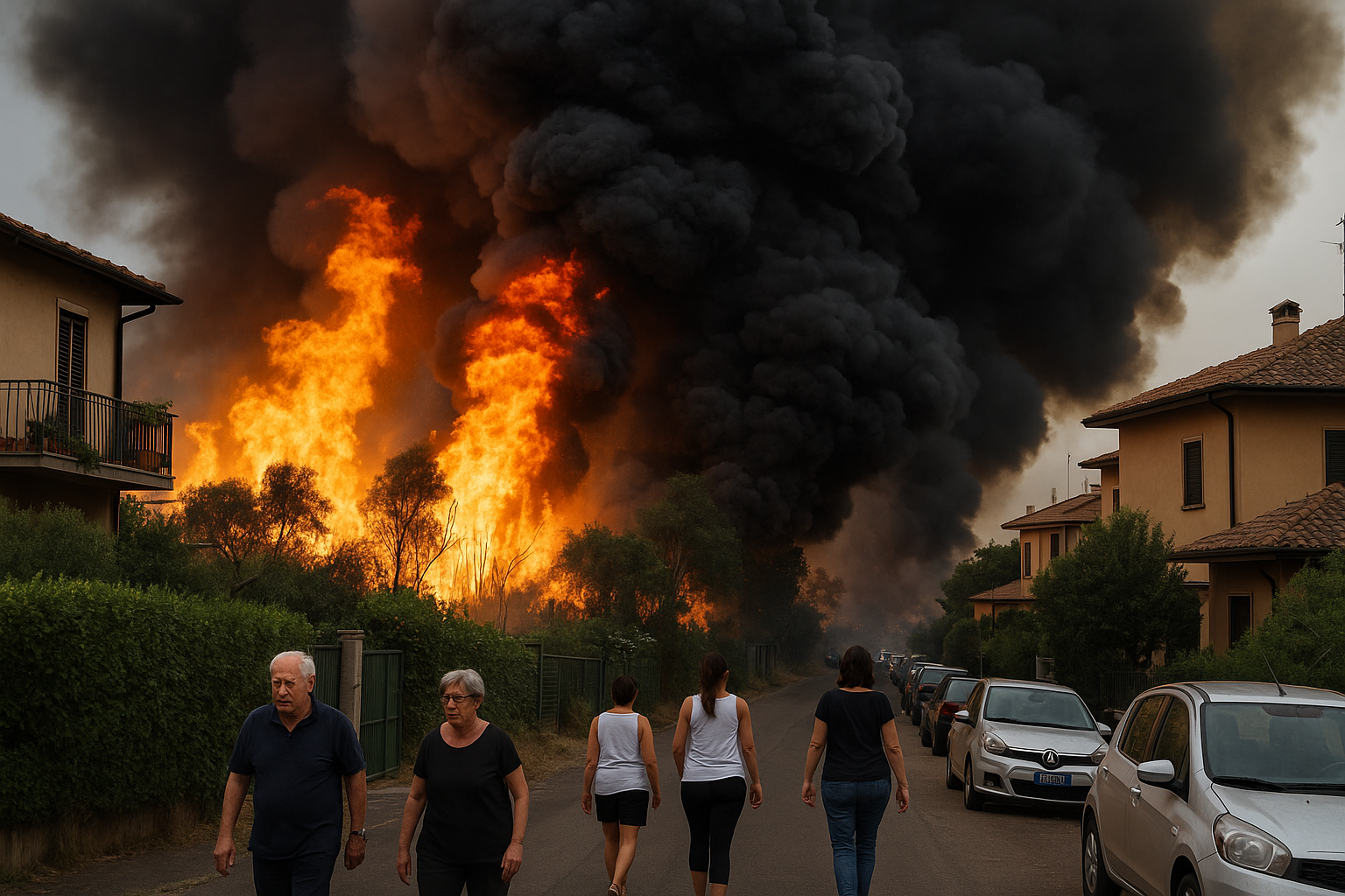 Fiamme nel vivaio di Roma: evacuate case, fumo nero inquieta i residenti