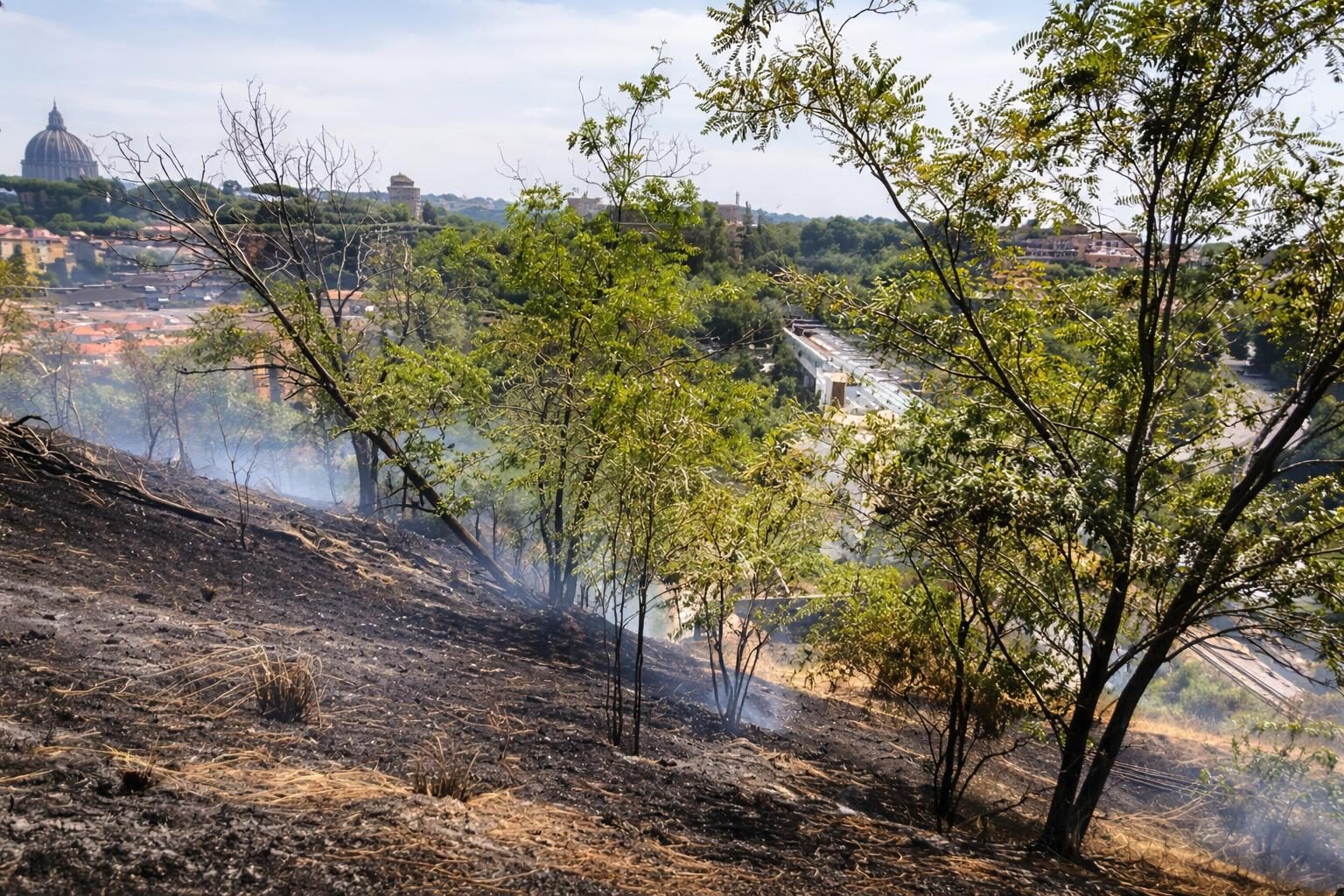 Incendio a Monte Ciocci: l’ennesima prova della vulnerabilità di Roma