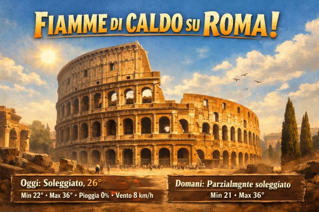 Meteo Roma, previsioni di oggi 24 Giugno 2026