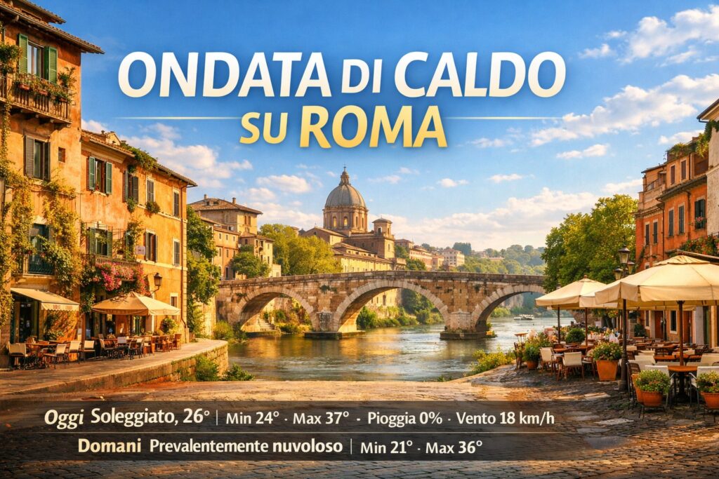 Meteo Roma, previsioni di oggi 30 Giugno 2026