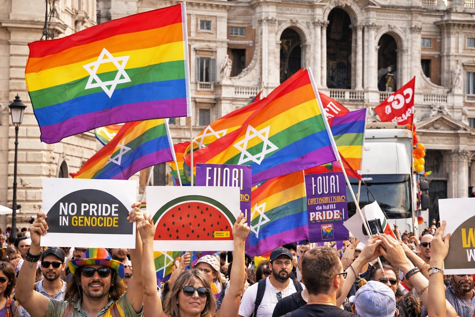 Pride a Roma: le tensioni sul carro di Keshet e il conflitto identitario