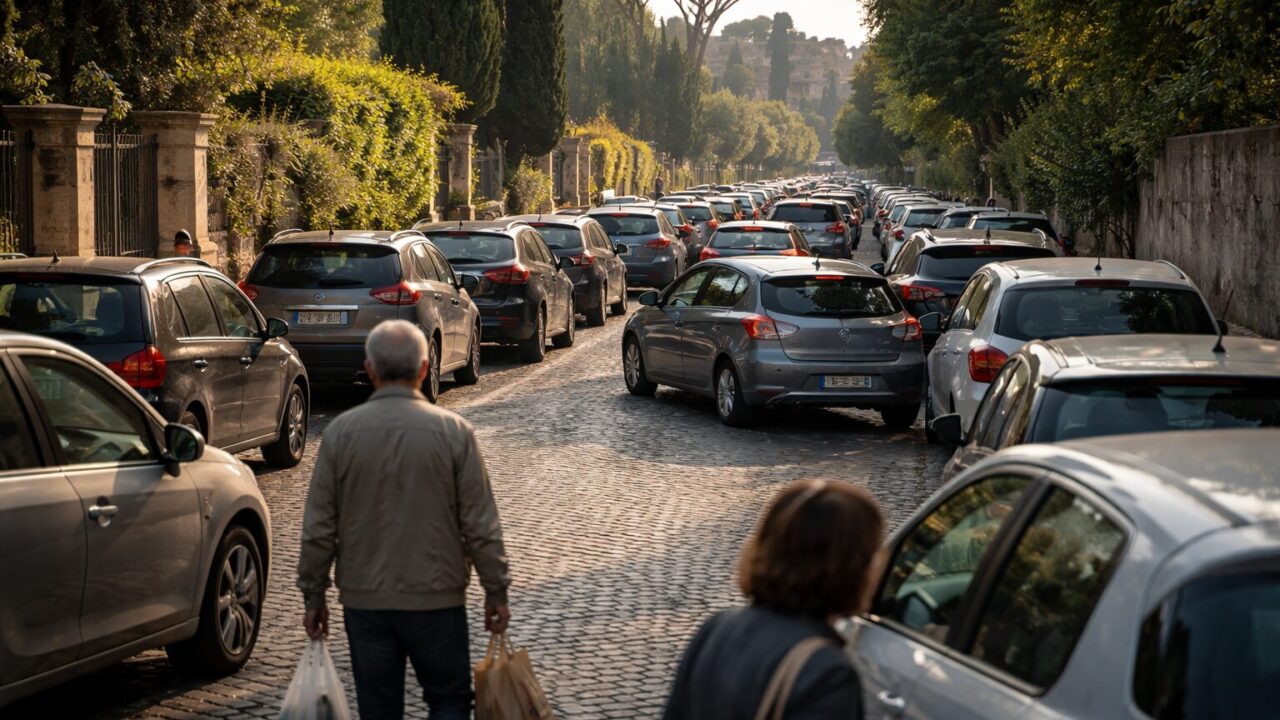 Appia Antica in crisi: residenti in difficoltà per la mancanza di parcheggi