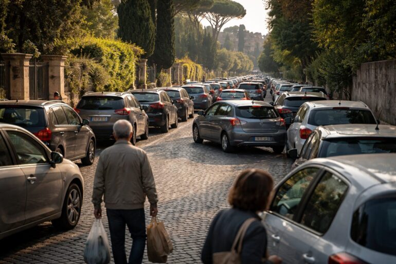 Appia Antica in crisi: residenti in difficoltà per la mancanza di parcheggi