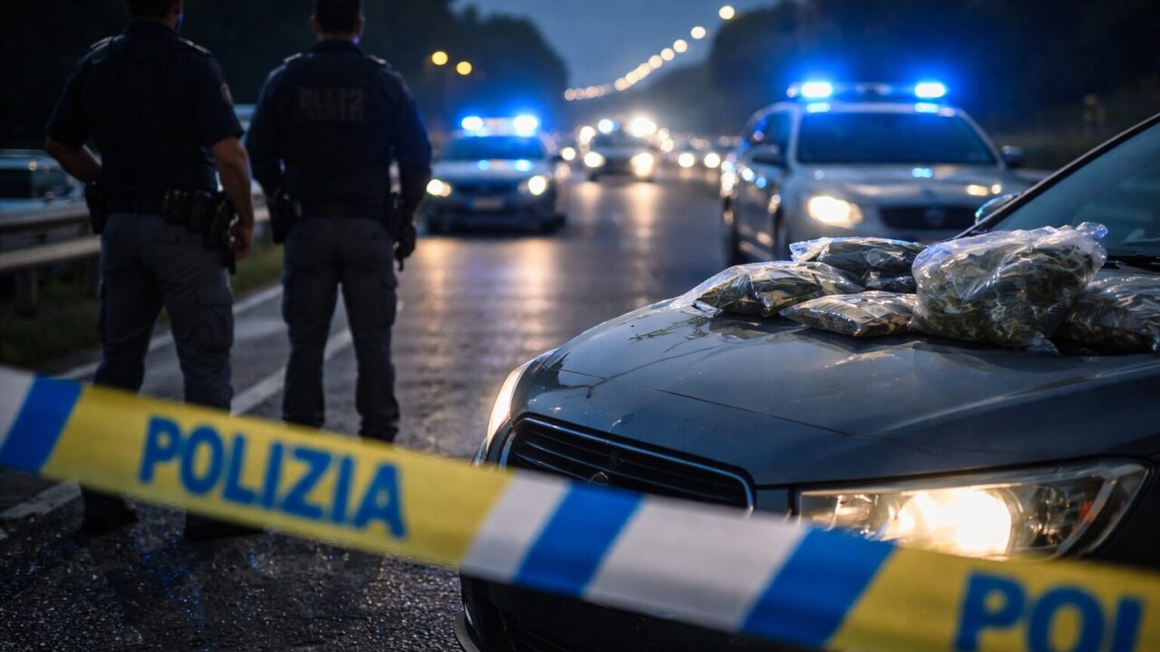 Arrestato 22enne con droga sull’A12: un campanello d’allarme per la sicurezza pubblica