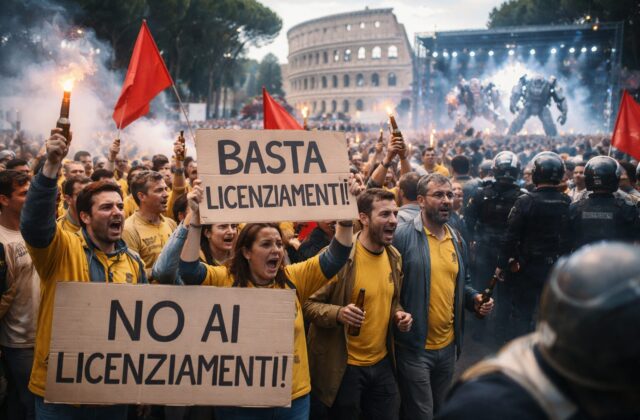 Birra del Borgo in crisi: protesta contro i licenziamenti mentre Roma celebra il torneo di robot