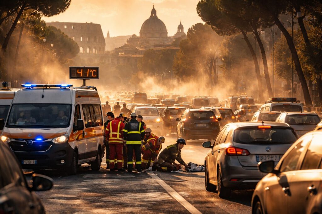 Caldo Africano a Roma: Emergono Tensioni tra Follia Stradale e Crisi Ambientale