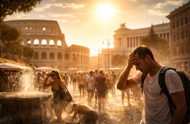 Caldo torrido a Roma: le isole di calore minacciano i cittadini