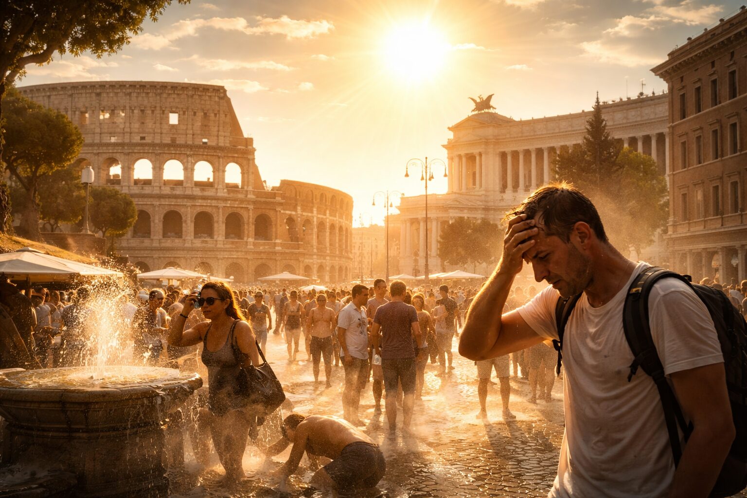 Caldo torrido a Roma: le isole di calore minacciano i cittadini
