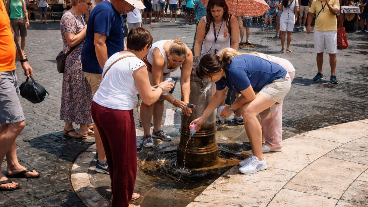 Caldo torrido e caos in strada: Roma sotto assedio nel weekend da bollino nero