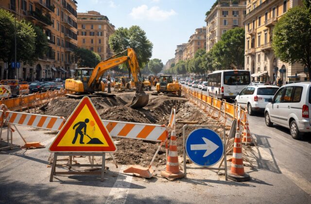 Cantieri a Roma: l’incubo della viabilità si riaccende tra via Vasca e via Bolzano
