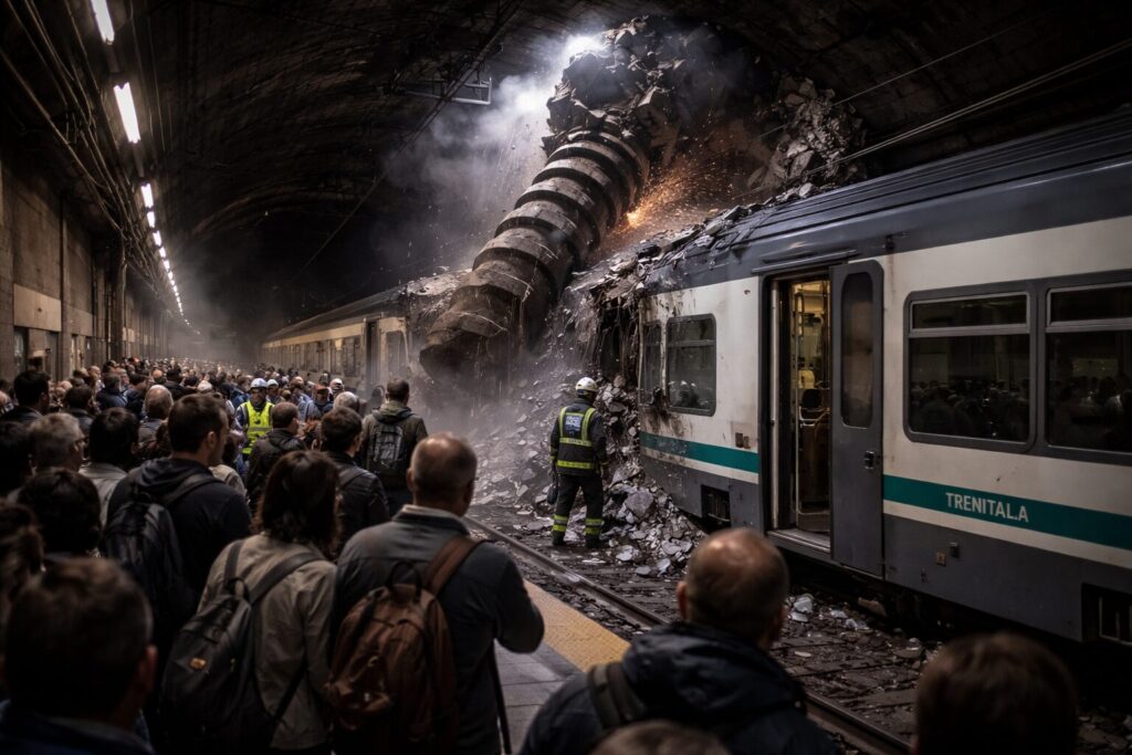 Caos nei trasporti romani: la trivella che ha fermato i treni