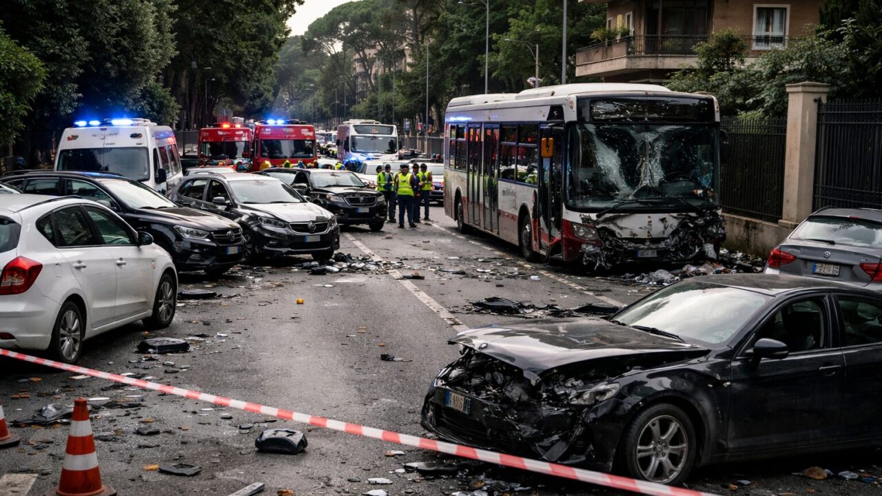 Caos sulla Cassia: incidente autobus tra otto veicoli, serve un cambio radicale nella sicurezza stradale