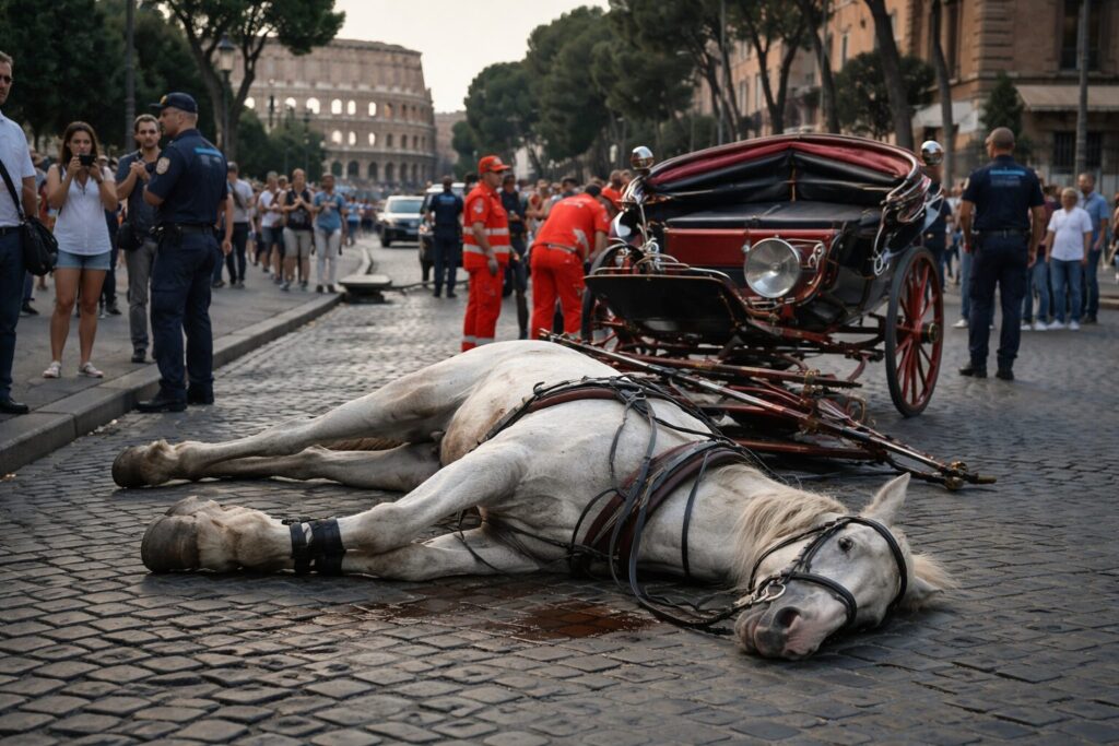Cavalli in crisi: il dramma delle botticelle romane sotto accusa