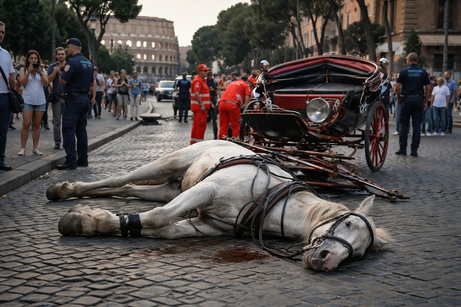 Cavalli in crisi: il dramma delle botticelle romane sotto accusa