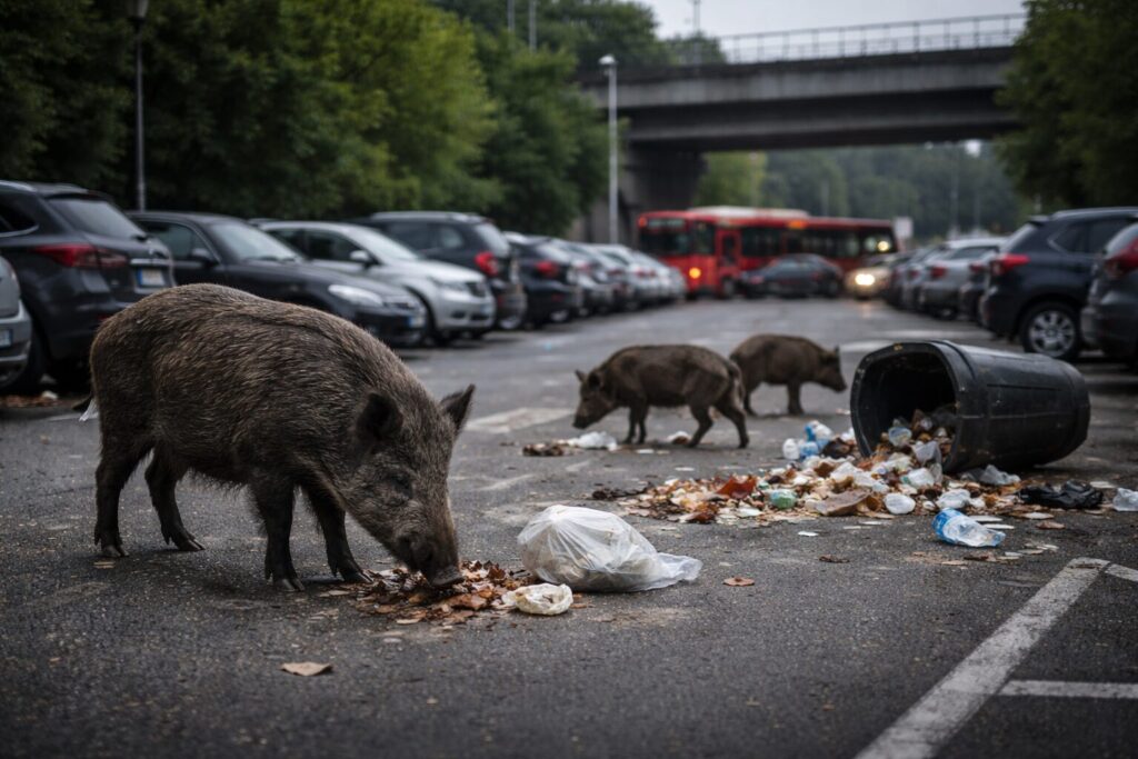 Cinghiali a Saxa Rubra: chi paga per l’inefficienza della gestione della fauna selvatica a Roma?