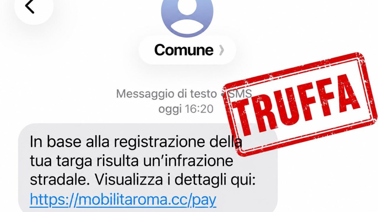 Comunicazione ufficiale del Comune di Roma sulle truffe SMS