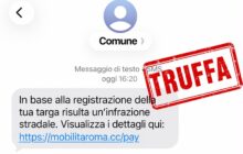 Comunicazione ufficiale del Comune di Roma sulle truffe SMS