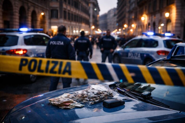 Controlli straordinari a Roma: tre arresti e oltre 100 dosi sequestrate, ma la sicurezza stradale resta un’incognita