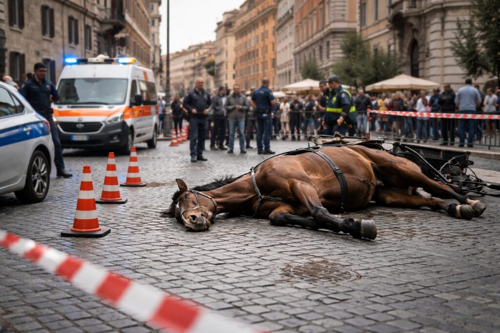 Crollo del cavallo in centro Roma: un’emergenza ignorata?