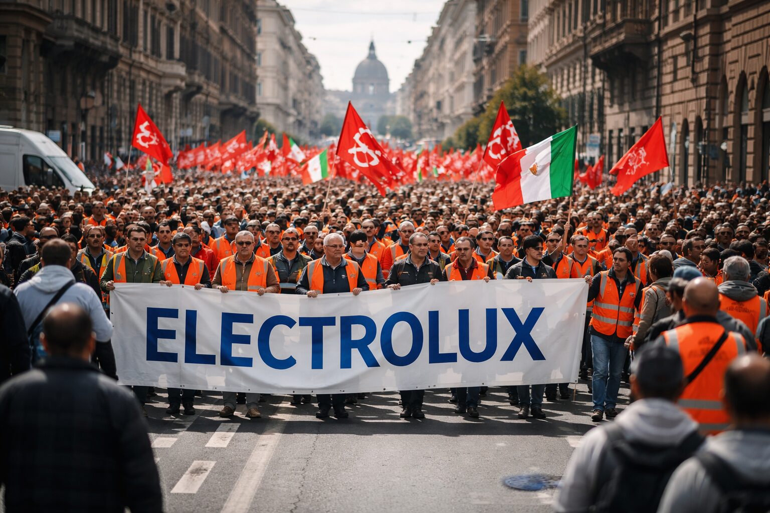 Electrolux in protesta: il futuro dei lavoratori atteso all’incontro con Urso