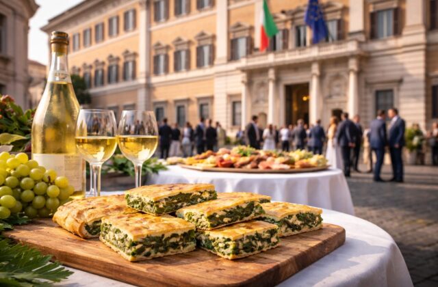 Erbazzone Igp e Spergola: Un Aperitivo di Sicurezza Culinaria a Montecitorio