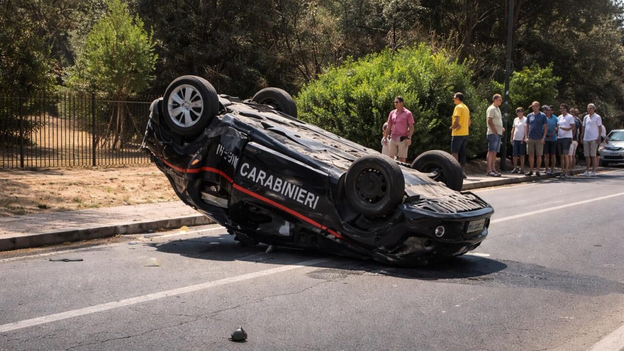 Fregene in allerta: incidente stradale coinvolge auto dei carabinieri, due militari gravemente feriti