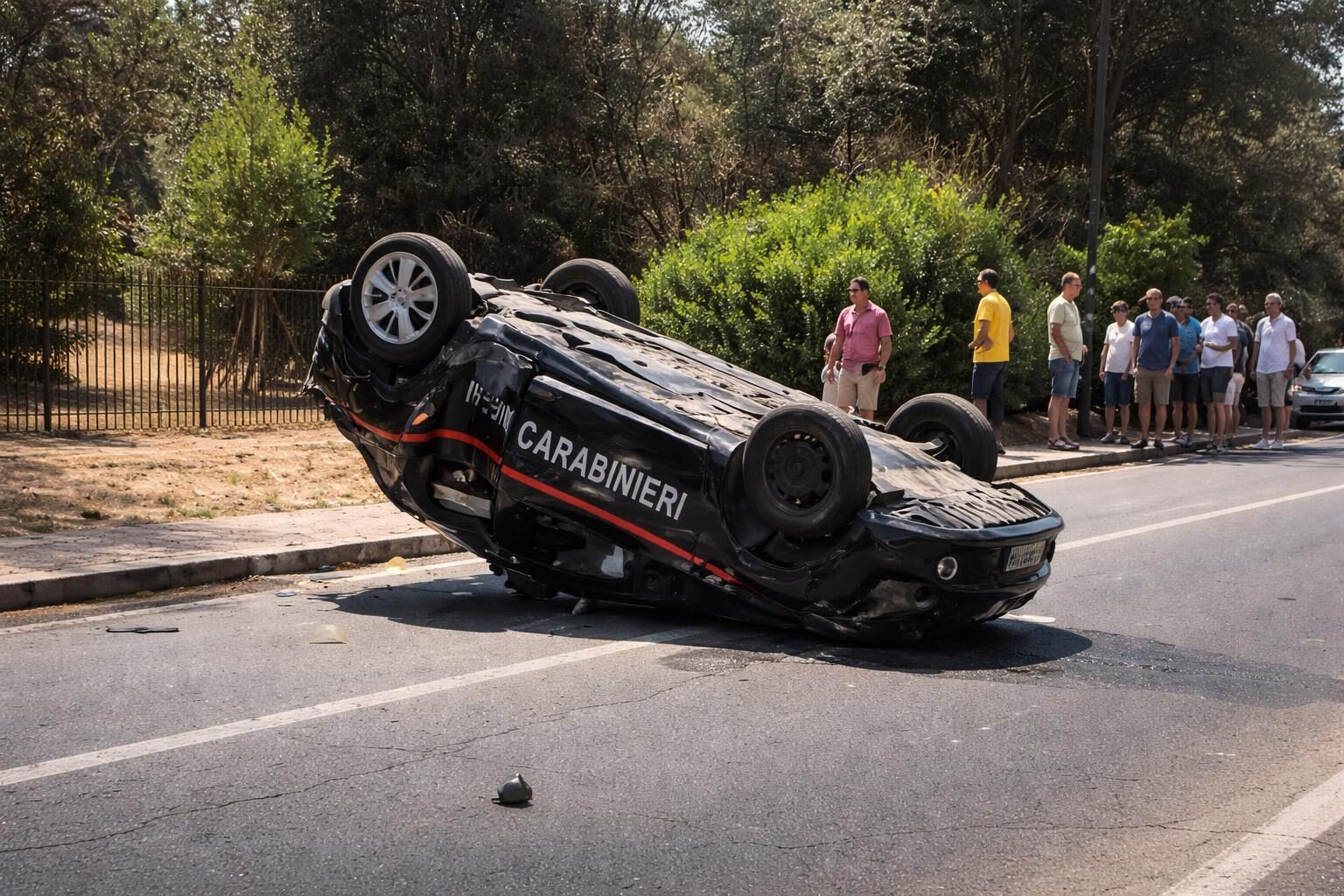 Fregene in allerta: incidente stradale coinvolge auto dei carabinieri, due militari gravemente feriti