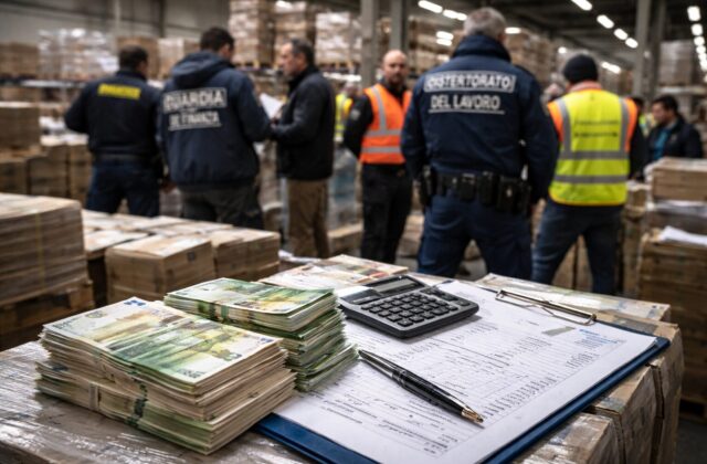 Frode fiscale in logistica: svelati 1.800 lavoratori irregolari a Roma