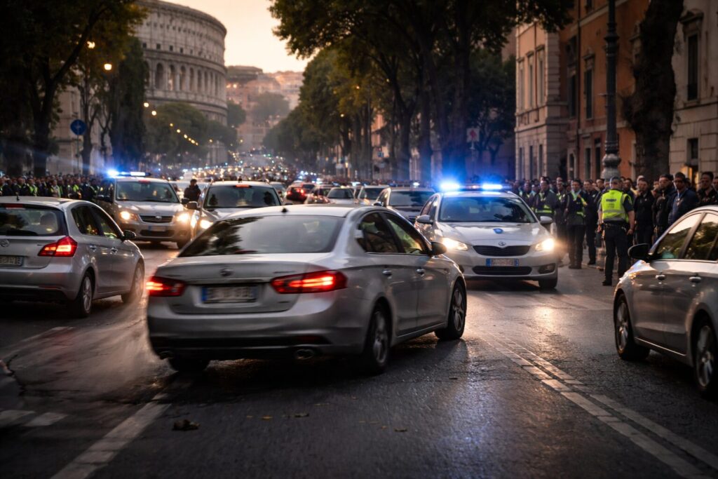 Fuga contromano a Roma: il latitante svela la fragilità della sicurezza urbana
