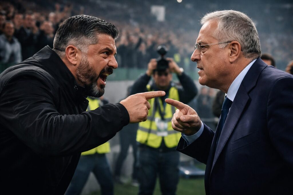 Gattuso e Lotito: un conflitto che riflette le tensioni nel calcio italiano