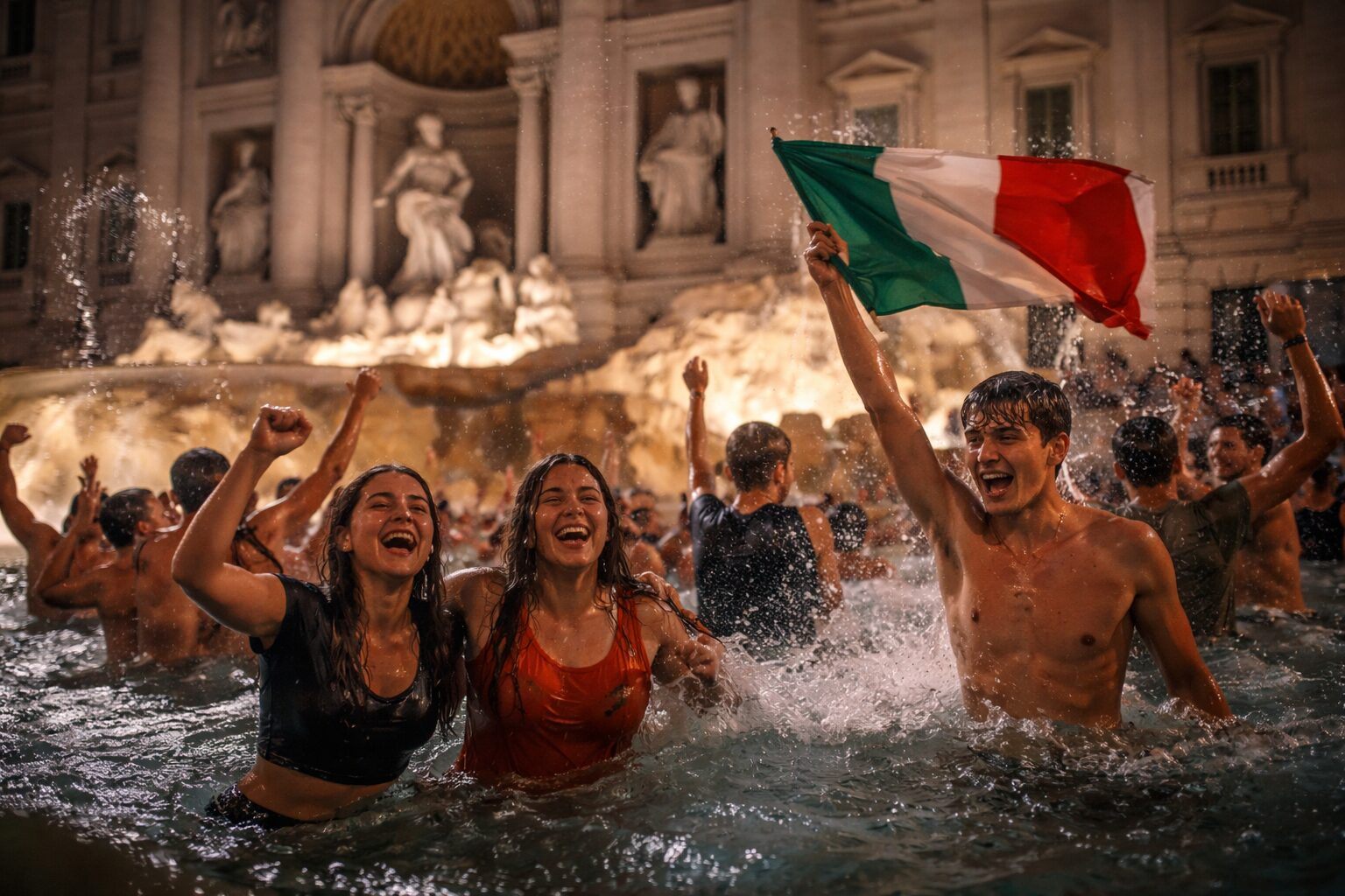 Giovani in Rivolta: La Fontana Monumentale Diventa Teatro di Libertà e Controversie