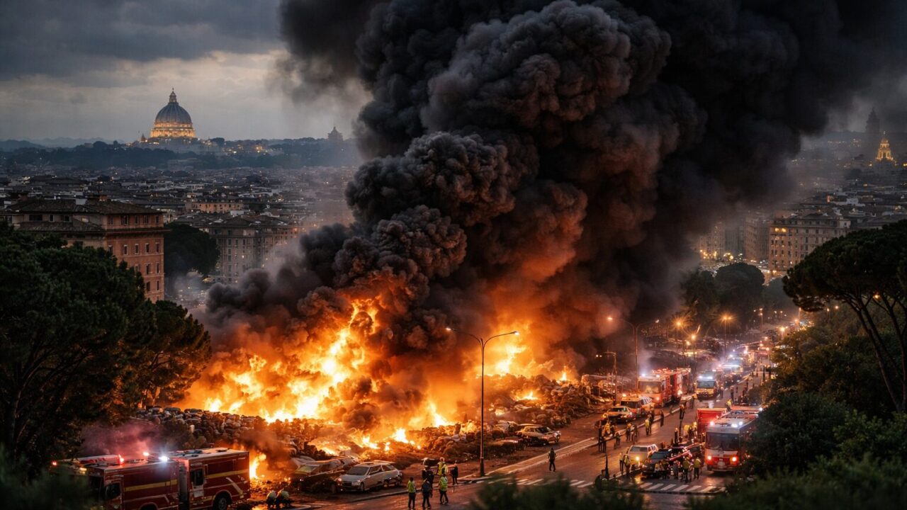 Incendi a Roma: il fumo nero che avvolge la città e mette a nudo la precarietà della sicurezza
