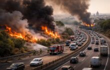 Incendi a Roma: la città in fiamme mette a rischio la viabilità sul Raccordo
