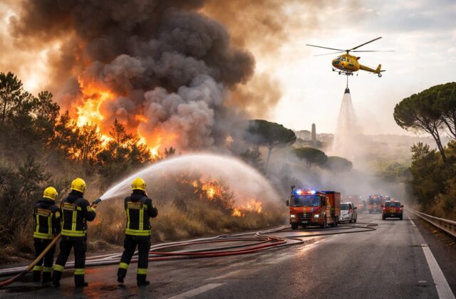 Incendi alle porte di Roma: la battaglia delle autorità contro il fuoco