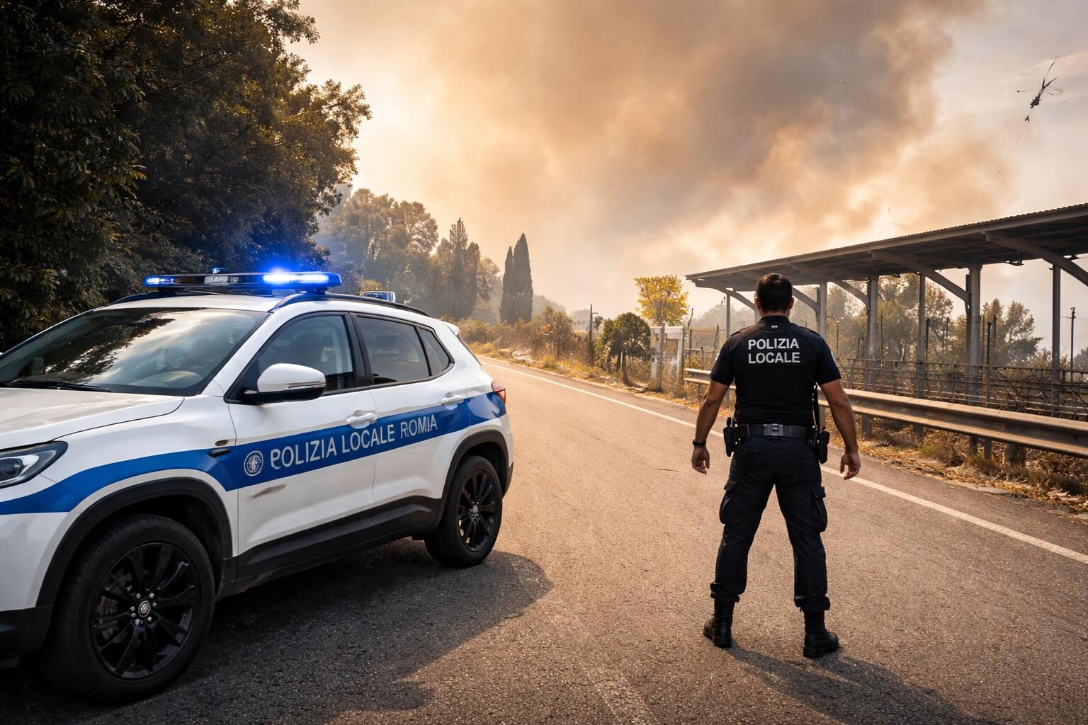 Incendio a Roma: chiusa via della Solfarata, allerta per fumi tossici