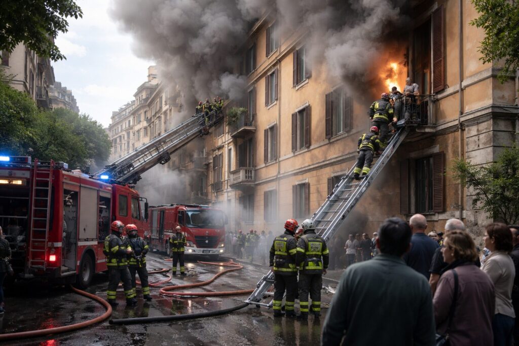 Incendio a Testaccio: un dramma silenzioso che squarcia la quotidianità romana