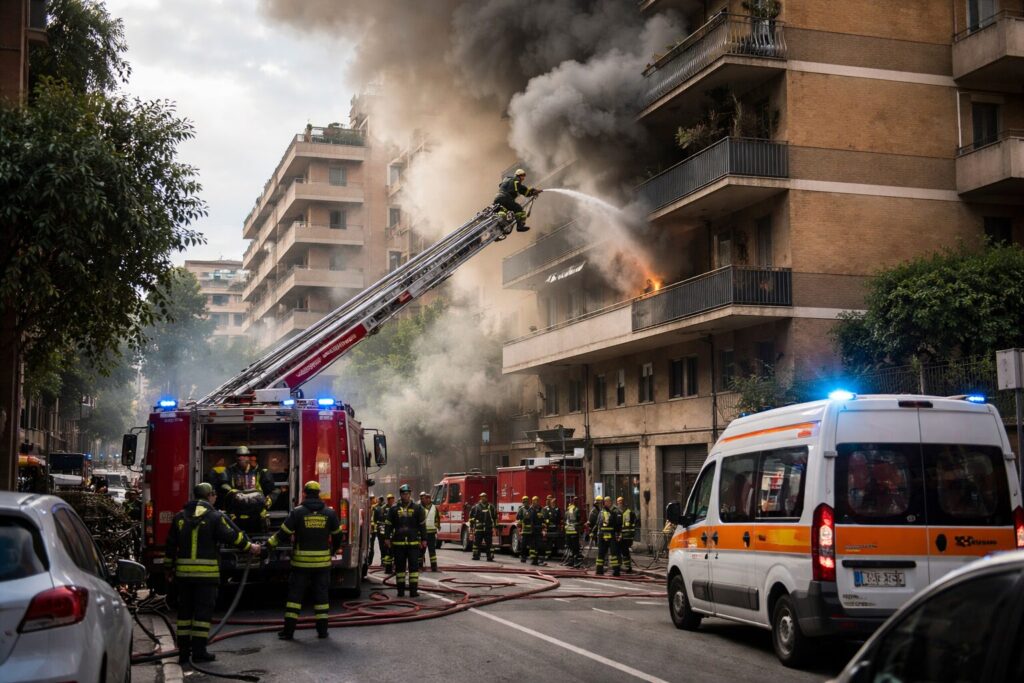 Incendio al Portuense: emergenza e preoccupazioni per la sicurezza degli edifici