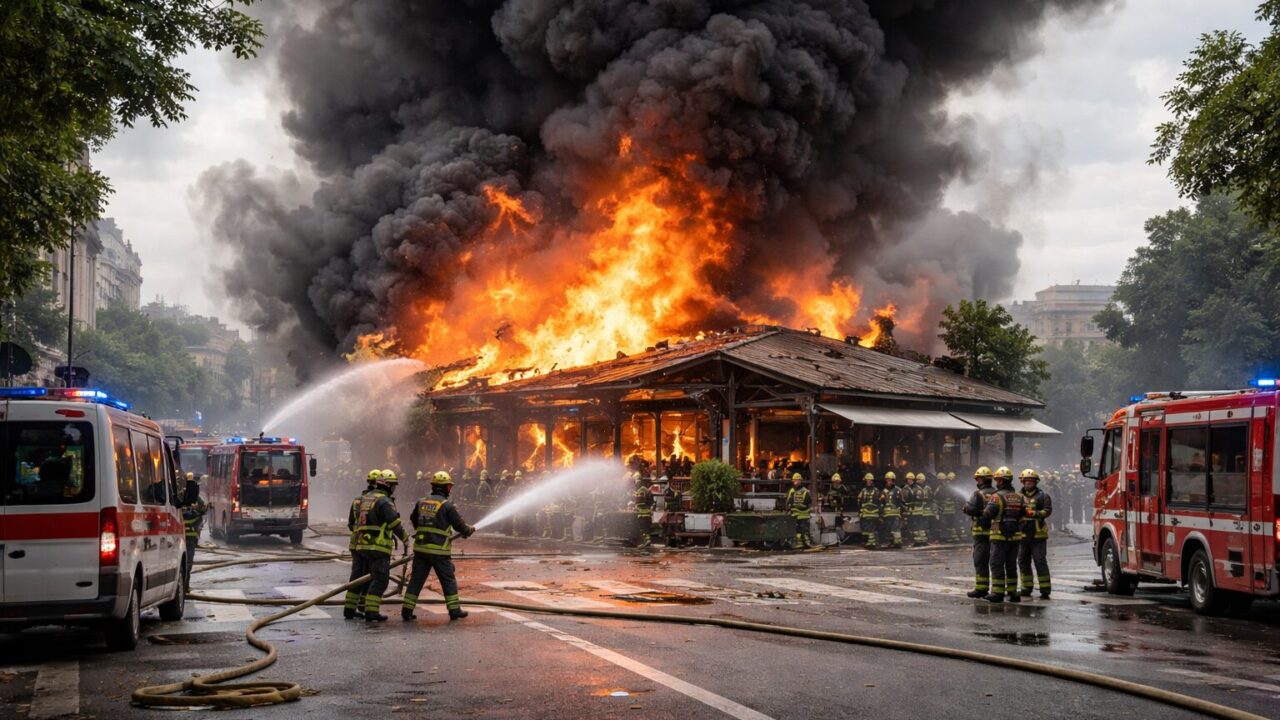 Incendio devastante a Roma: le esplosioni che scuotono la sicurezza dei ristoranti