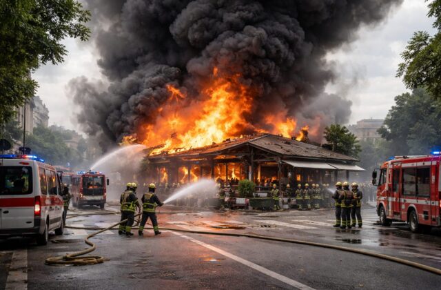Incendio devastante a Roma: le esplosioni che scuotono la sicurezza dei ristoranti