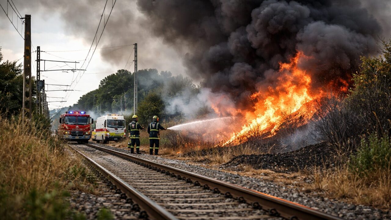 Incendio lungo la Roma-Grosseto: la sicurezza ferroviaria è solo un miraggio?