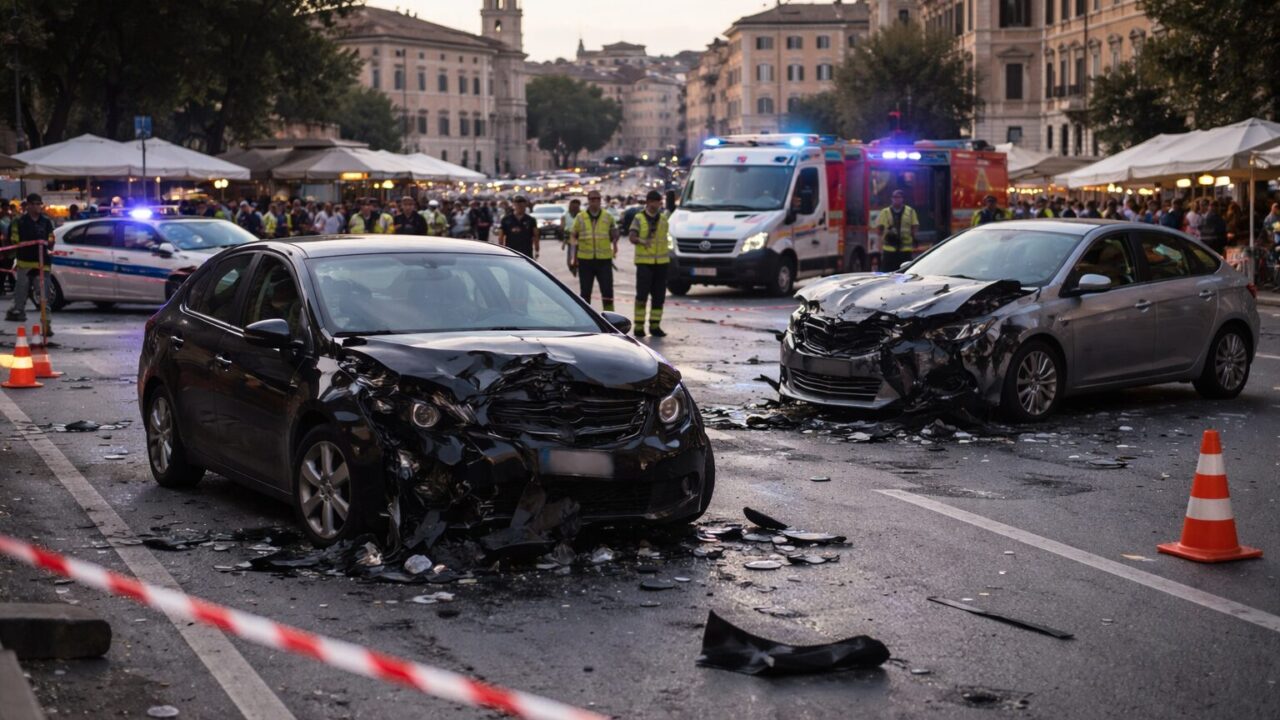Incidente in piazza Roma: effetti devastanti sulla viabilità e sul mercato
