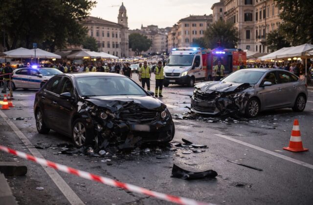 Incidente in piazza Roma: effetti devastanti sulla viabilità e sul mercato