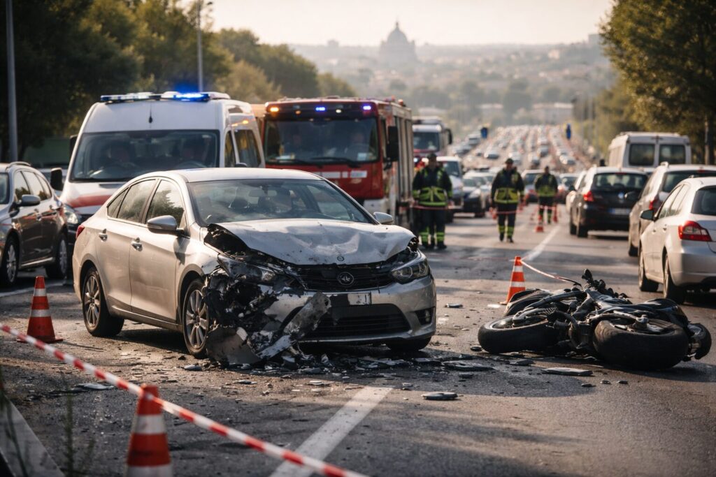 Incidente sull’A1: millesimi di pazienza nel traffico di Roma