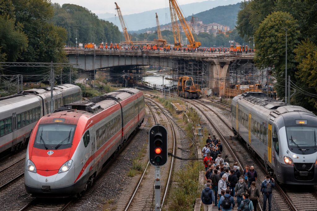 Lavori sul ponte di Firenze: l’Italia si ferma, il trasporto ferroviario in crisi