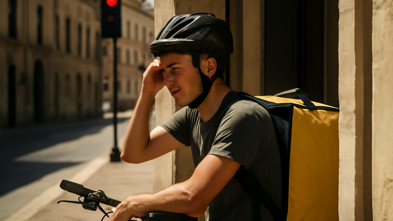 La coda dei semafori e il sole: quando l’allerta caldo mette alla prova la dignità delle consegne a Roma