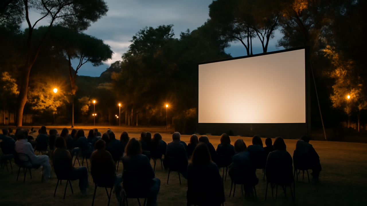 L’arena improvvisata nei parchi: quando il cinema diventa rituale di quartiere