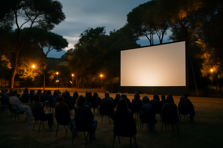 L’arena improvvisata nei parchi: quando il cinema diventa rituale di quartiere
