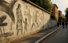Tufello, la parete che non archivia: dal segno di Stefano Cucchi al murale per Abderrahim Fakir