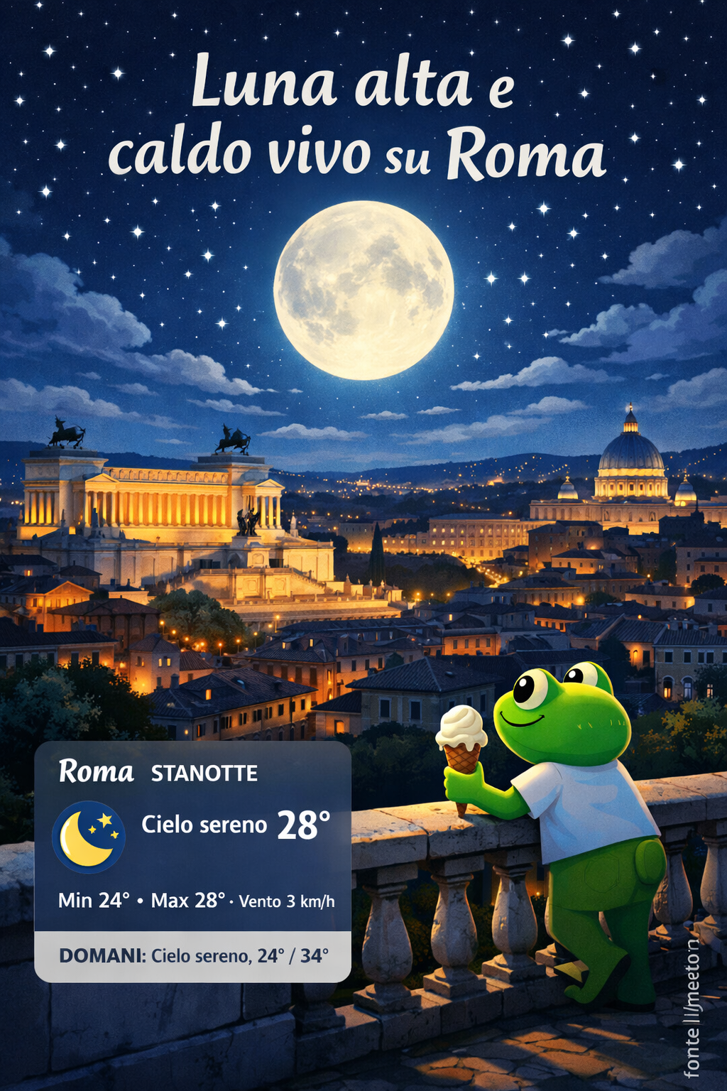 Storia meteo Roma notte - 10 Luglio 2026
